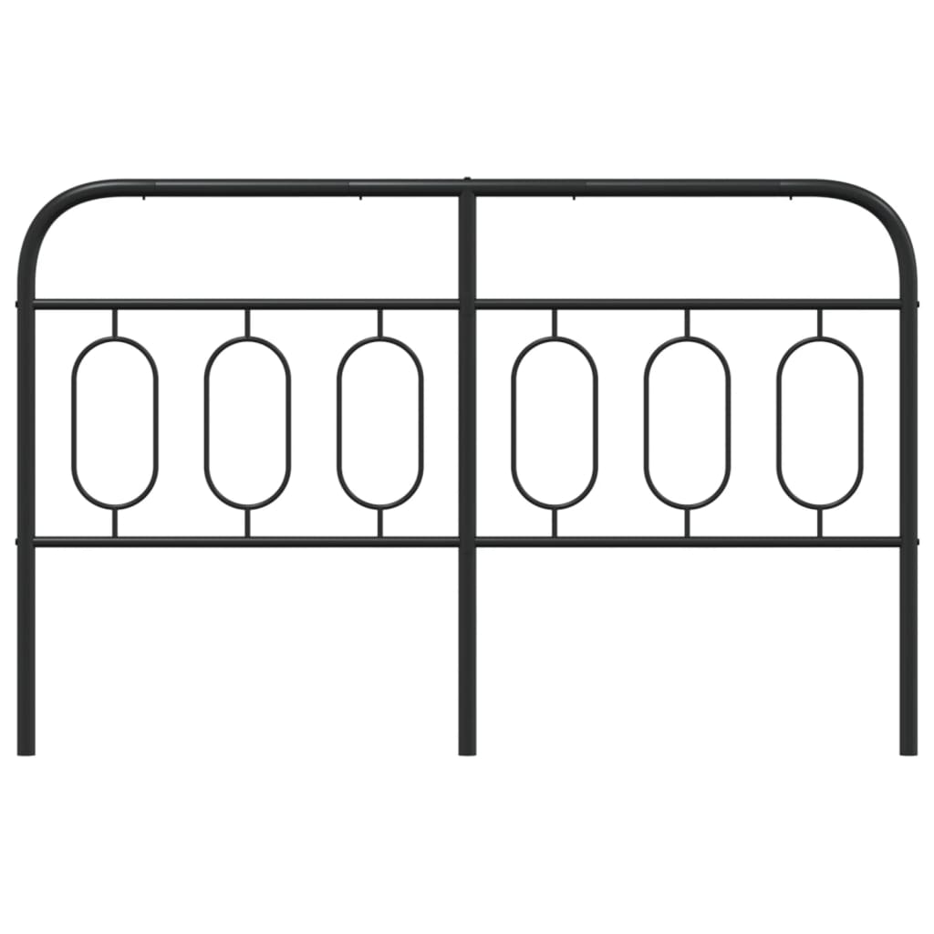 Hoofdbord 150 cm metaal zwart