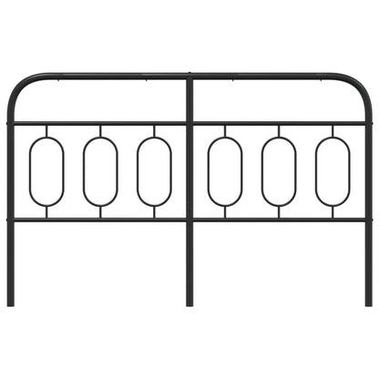 Hoofdbord 150 cm metaal zwart