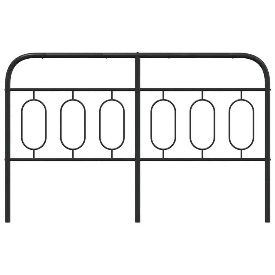 Hoofdbord 150 cm metaal zwart
