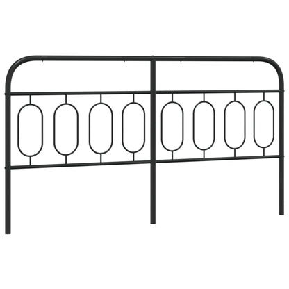 Hoofdbord 183 cm metaal zwart