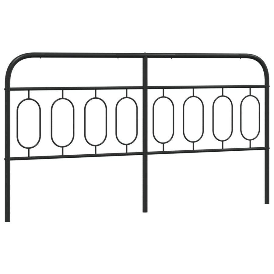 Hoofdbord 183 cm metaal zwart