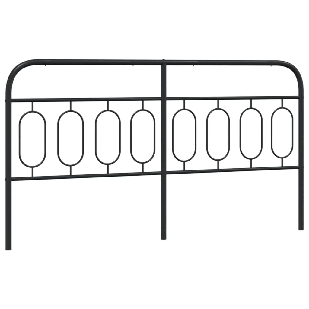 Hoofdbord 193 cm metaal zwart