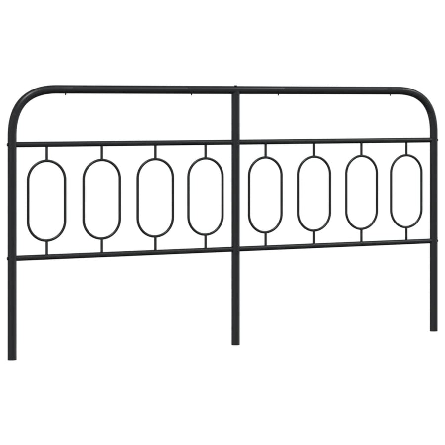 Hoofdbord 193 cm metaal zwart