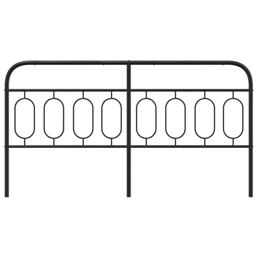Hoofdbord 193 cm metaal zwart