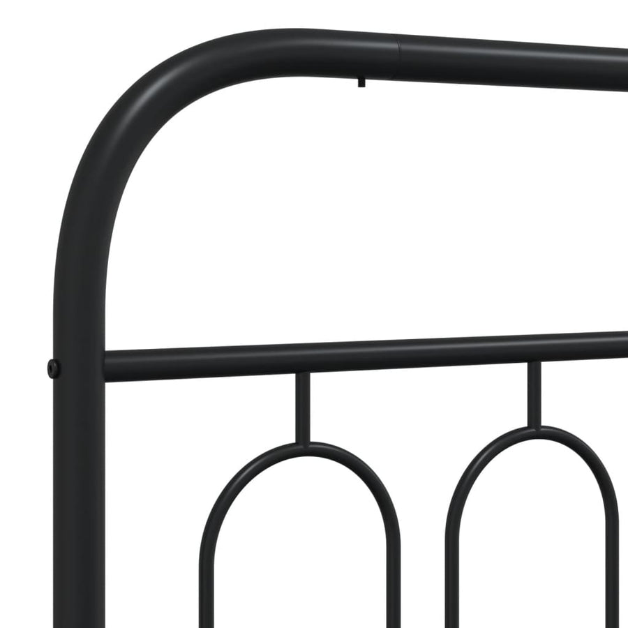 Hoofdbord 193 cm metaal zwart