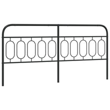 Hoofdbord 200 cm metaal zwart