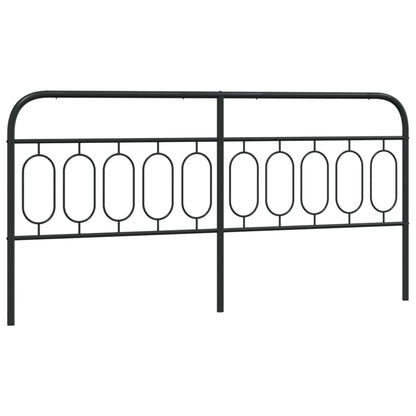 Hoofdbord 200 cm metaal zwart