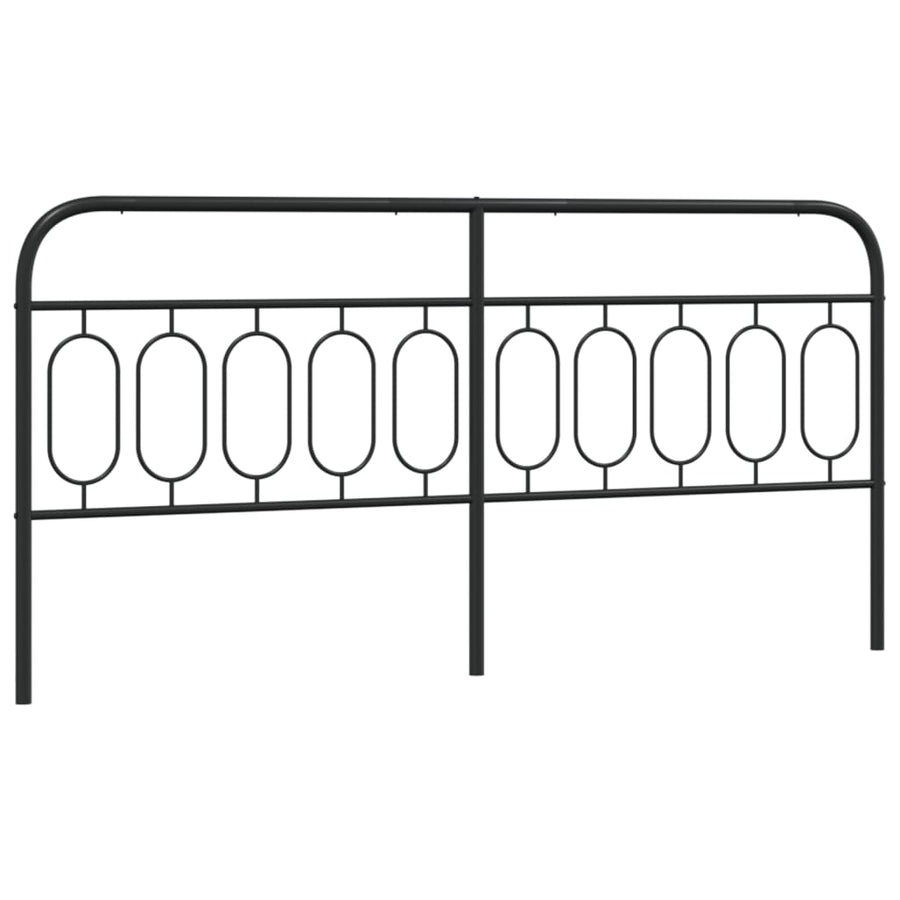 Hoofdbord 200 cm metaal zwart