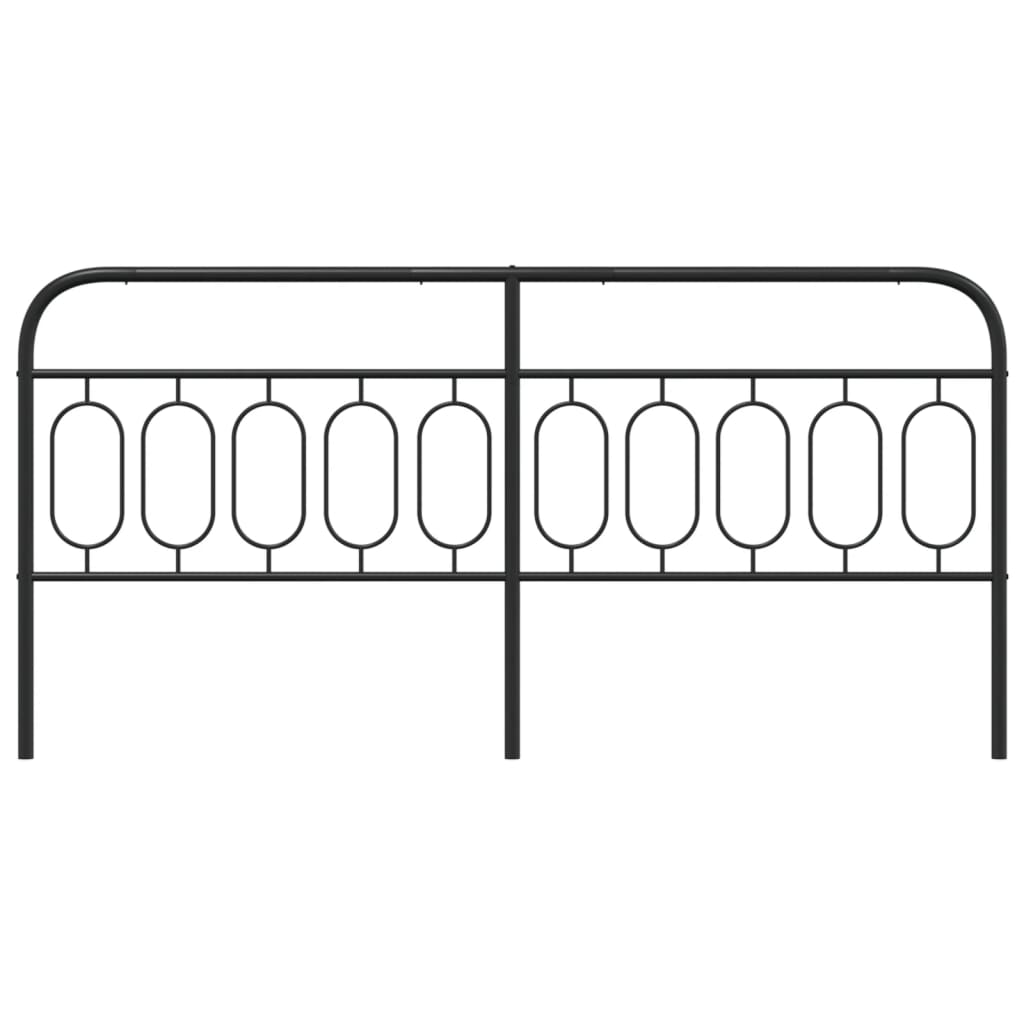 Hoofdbord 200 cm metaal zwart