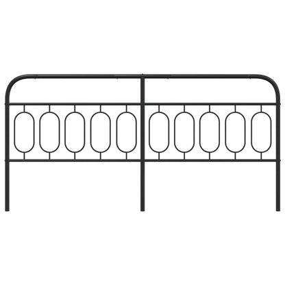 Hoofdbord 200 cm metaal zwart