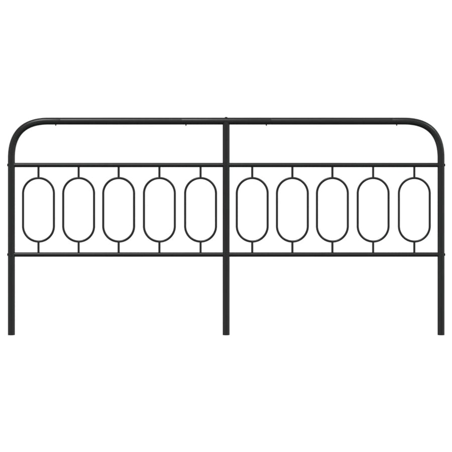 Hoofdbord 200 cm metaal zwart