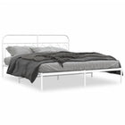Bedframe metaal wit 193x203 cm