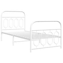 Bedframe met hoofd- en voeteneinde metaal wit 90x190 cm