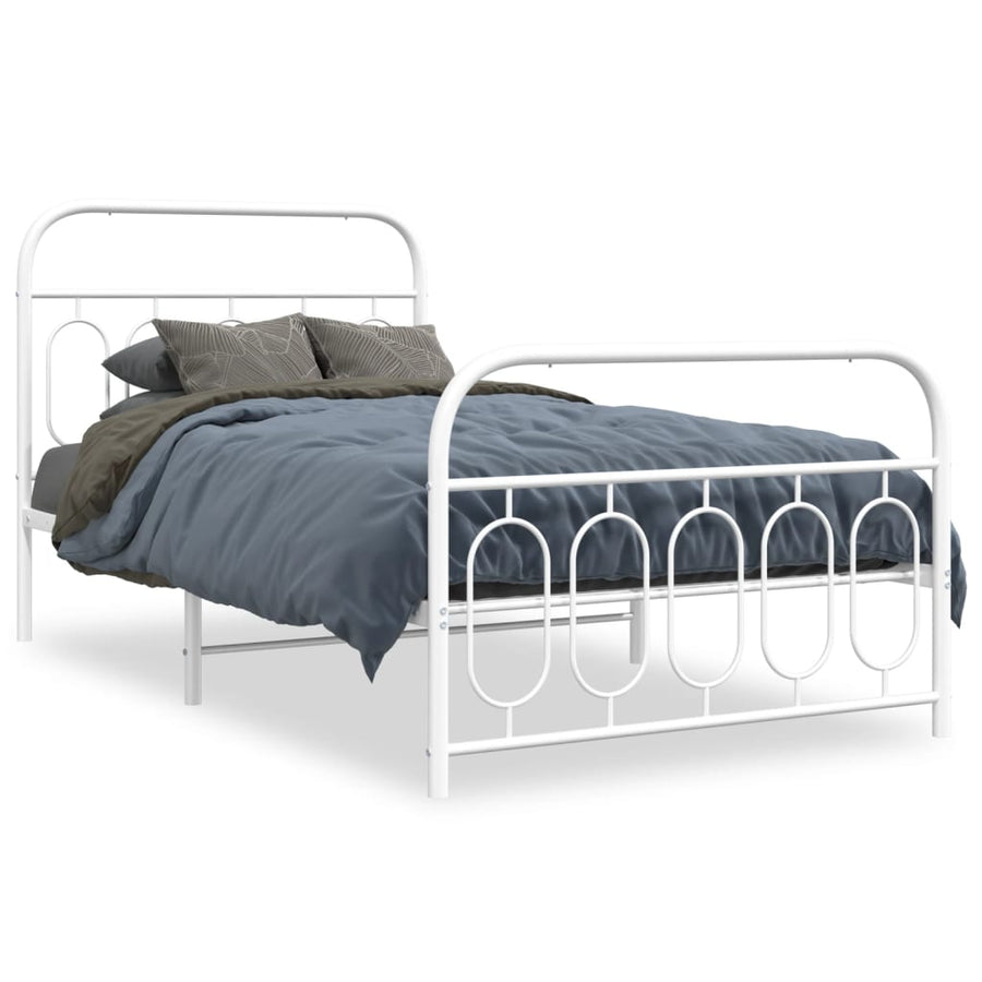 Bedframe Met Hoofd- En Voeteneinde Metaal 100 x 200 cm
