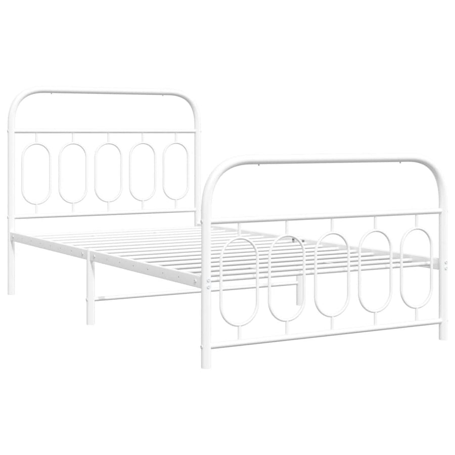 Bedframe Met Hoofd- En Voeteneinde Metaal 100 x 200 cm