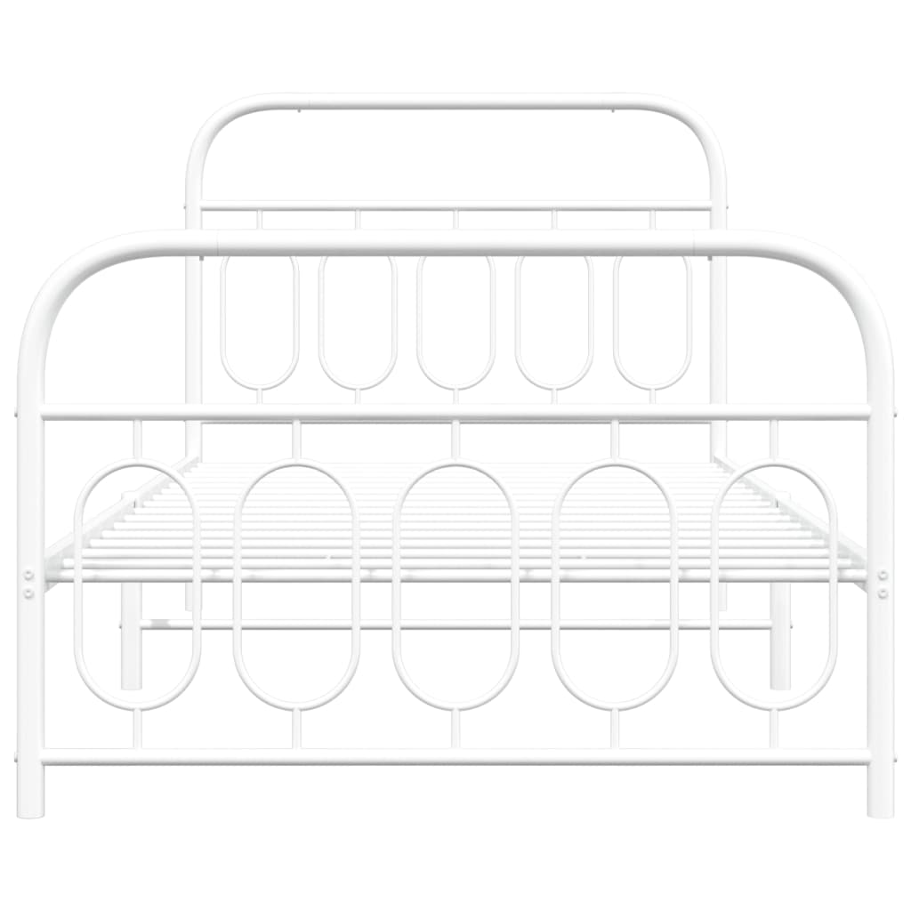 Bedframe Met Hoofd- En Voeteneinde Metaal 100 x 200 cm