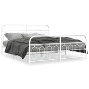Bedframe metaal wit 183x213 cm