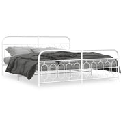 Bedframe metaal wit 200x200 cm