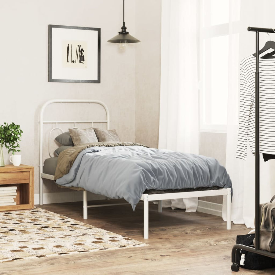 Hoofdbord 75 cm metaal wit