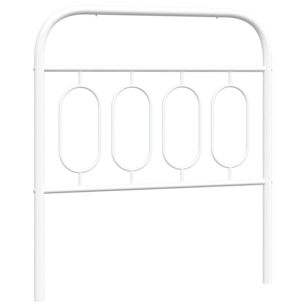 Hoofdbord 90 cm metaal wit