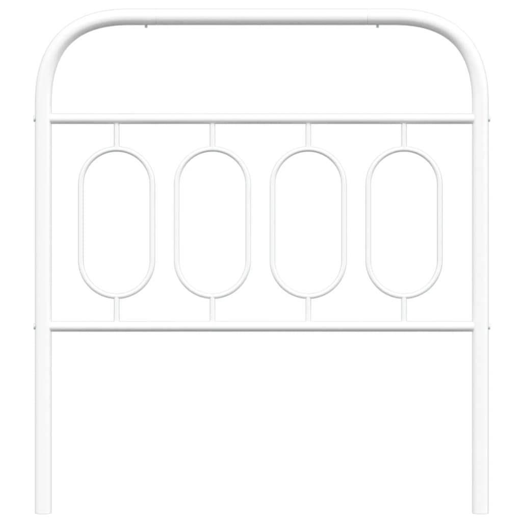 Hoofdbord 90 cm metaal wit