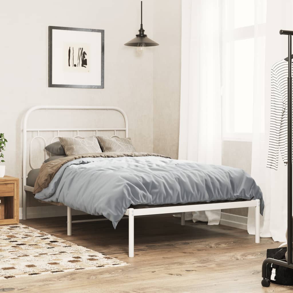 Hoofdbord 100 cm metaal wit