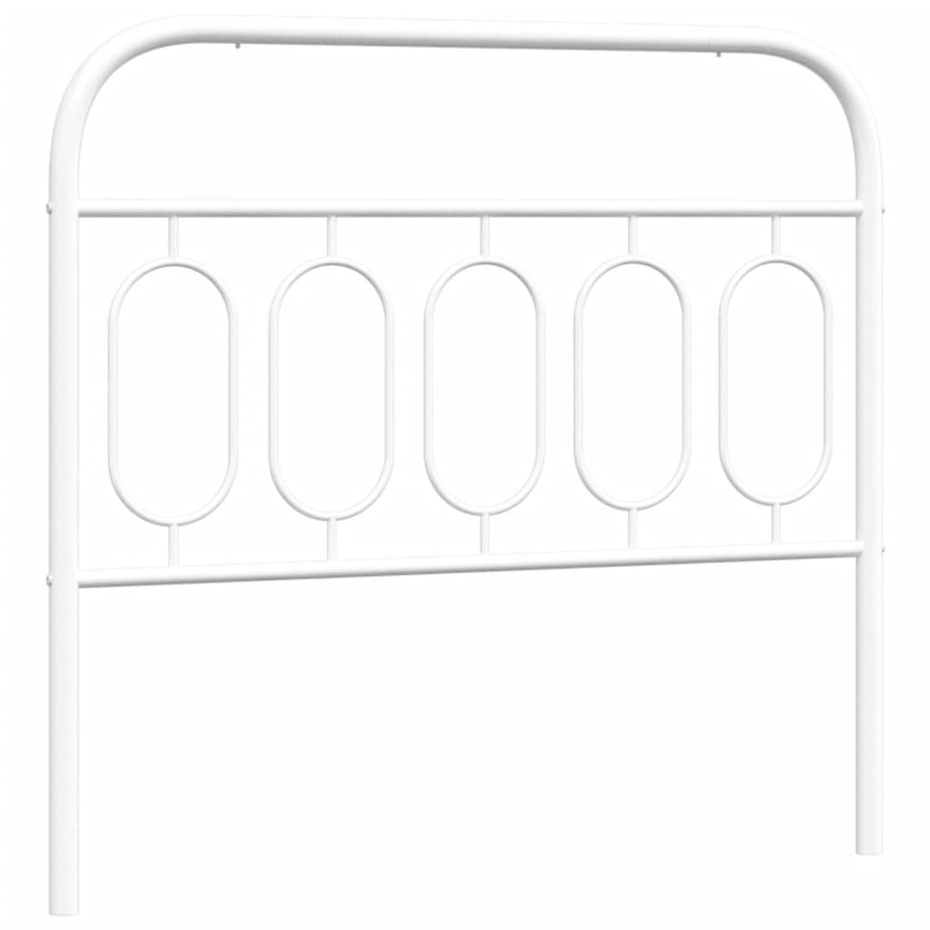 Hoofdbord 107 cm metaal wit