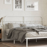 Vervangend hoofdbord 160 cm metaal wit