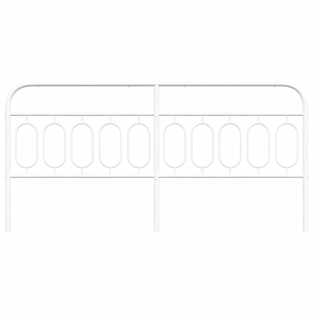 Hoofdbord 200 cm metaal wit