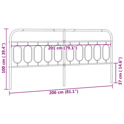 Hoofdbord 200 cm metaal wit