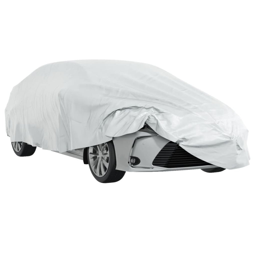 Autohoes voor sedan met gespriemen XL volledig zilverkleurig