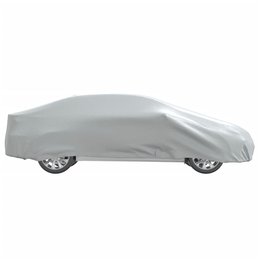 Autohoes voor sedan met gespriemen XL volledig zilverkleurig