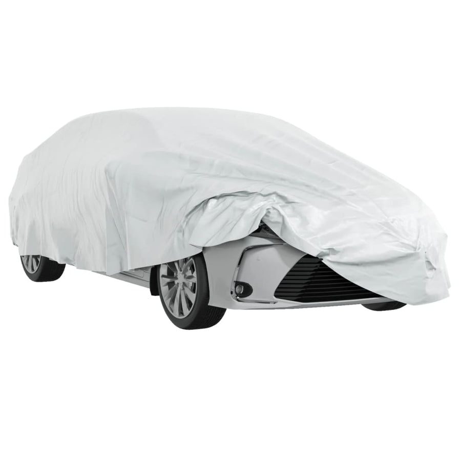 Autohoes voor sedan met gespriemen XXL volledig zilverkleurig