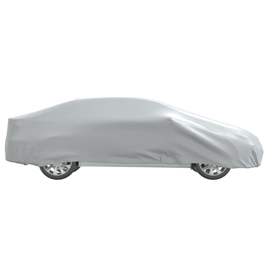 Autohoes voor sedan met gespriemen XXL volledig zilverkleurig