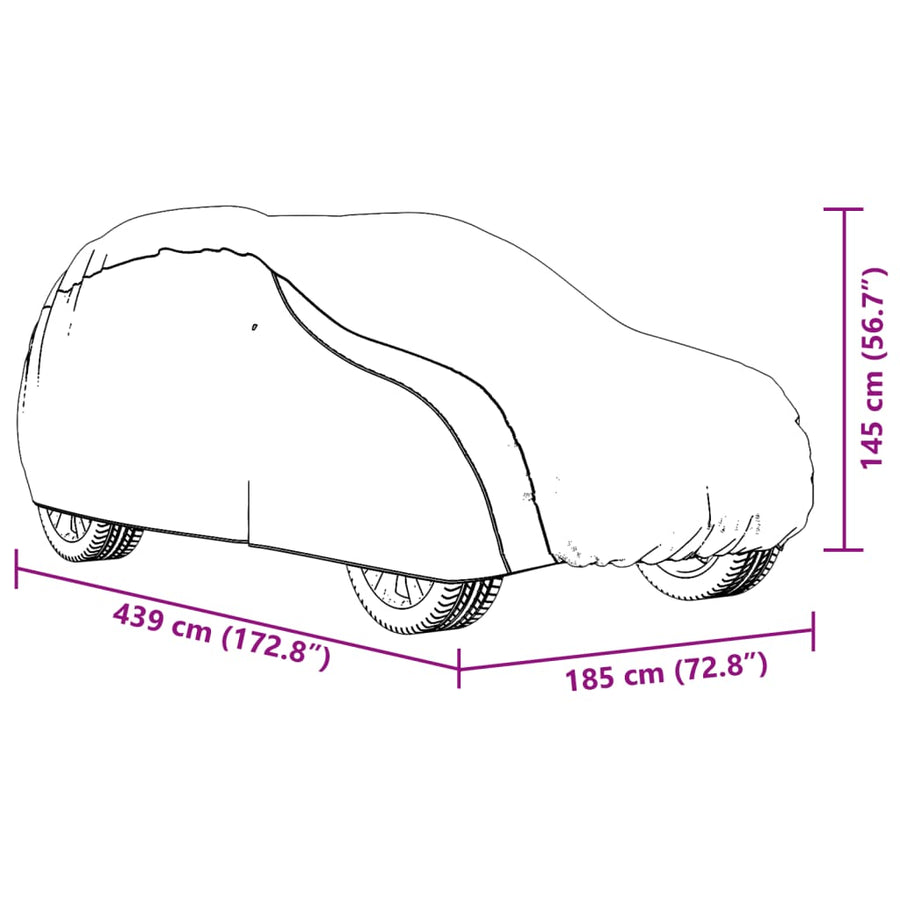 Autohoes voor SUV met gespriemen M volledig zilverkleurig