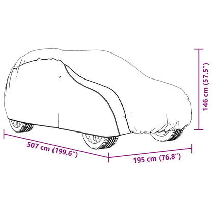 Autohoes voor SUV met gespriemen XL volledig zilverkleurig