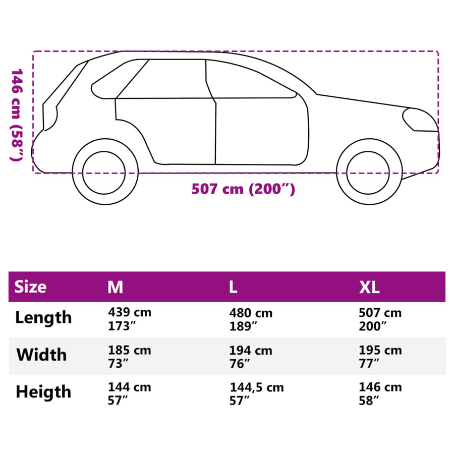 Autohoes voor SUV met gespriemen XL volledig zilverkleurig