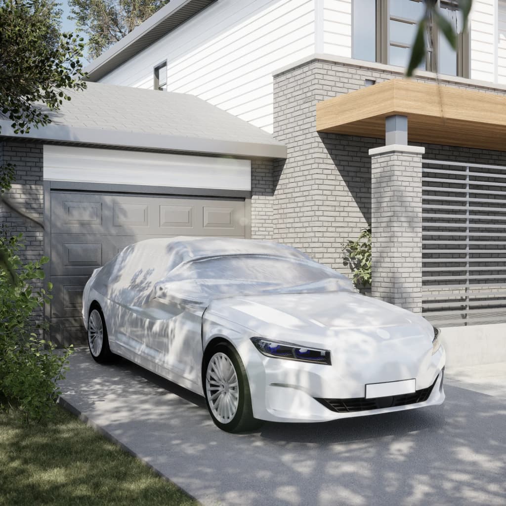 Autohoes half met haken XL zilverkleurig