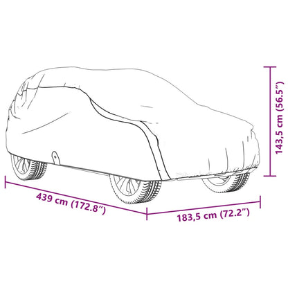 Autohoes voor SUV M nonwoven stof volledig grijs
