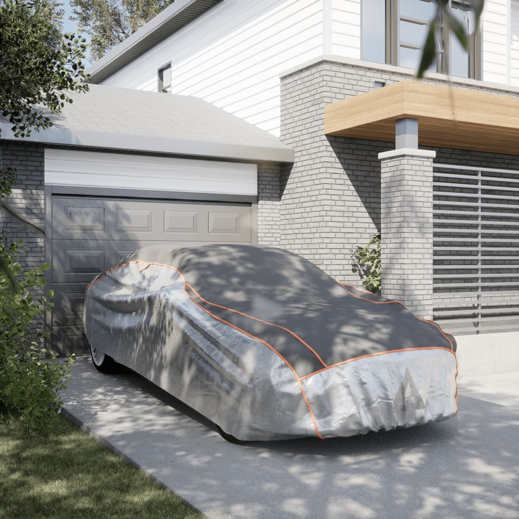 Autohoes voor sedan hagelbescherming XL zilverkleurig en grijs