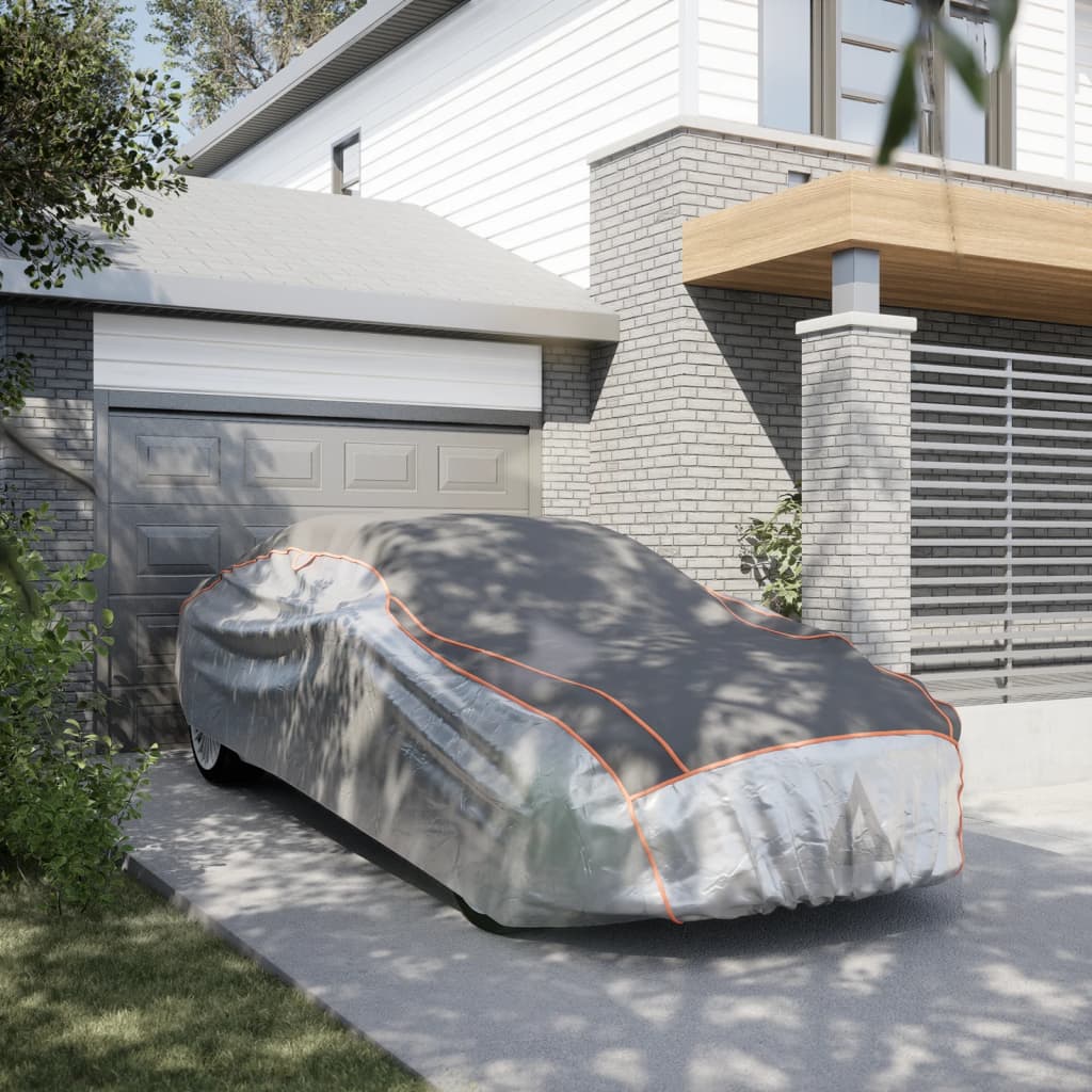 Autohoes voor sedan hagelbescherming XXL zilverkleurig en grijs