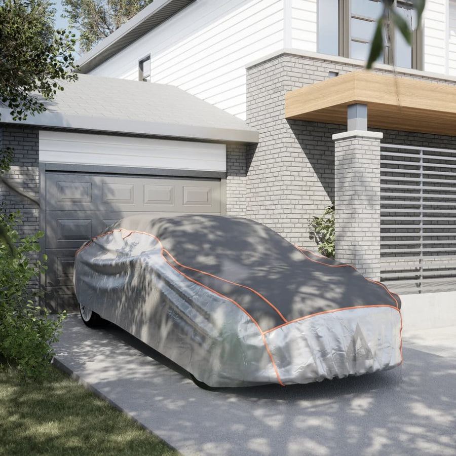 Autohoes voor sedan hagelbescherming XXL zilverkleurig en grijs