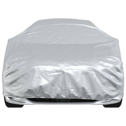 Autohoes voor sedan met gespriemen XL PEVA zilverkleurig