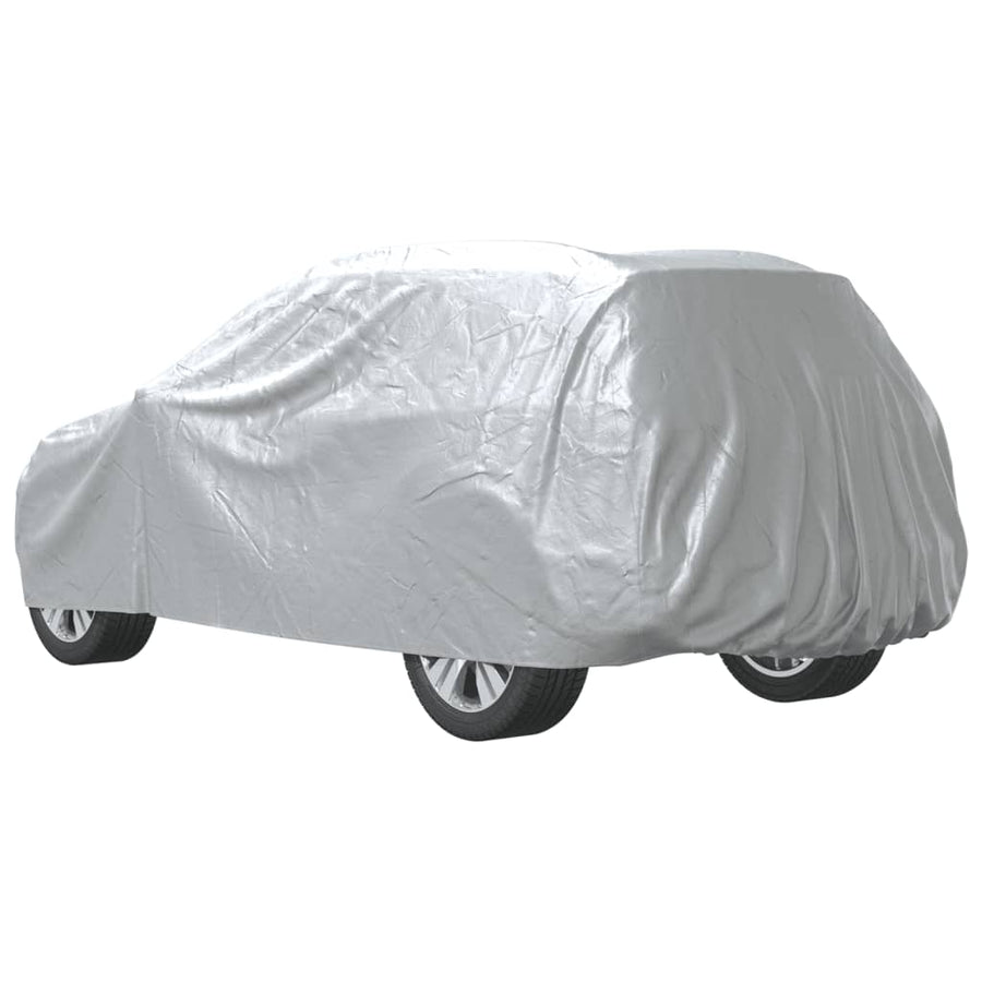 Autohoes voor SUV met gespriemen M volledig PEVA zilverkleurig