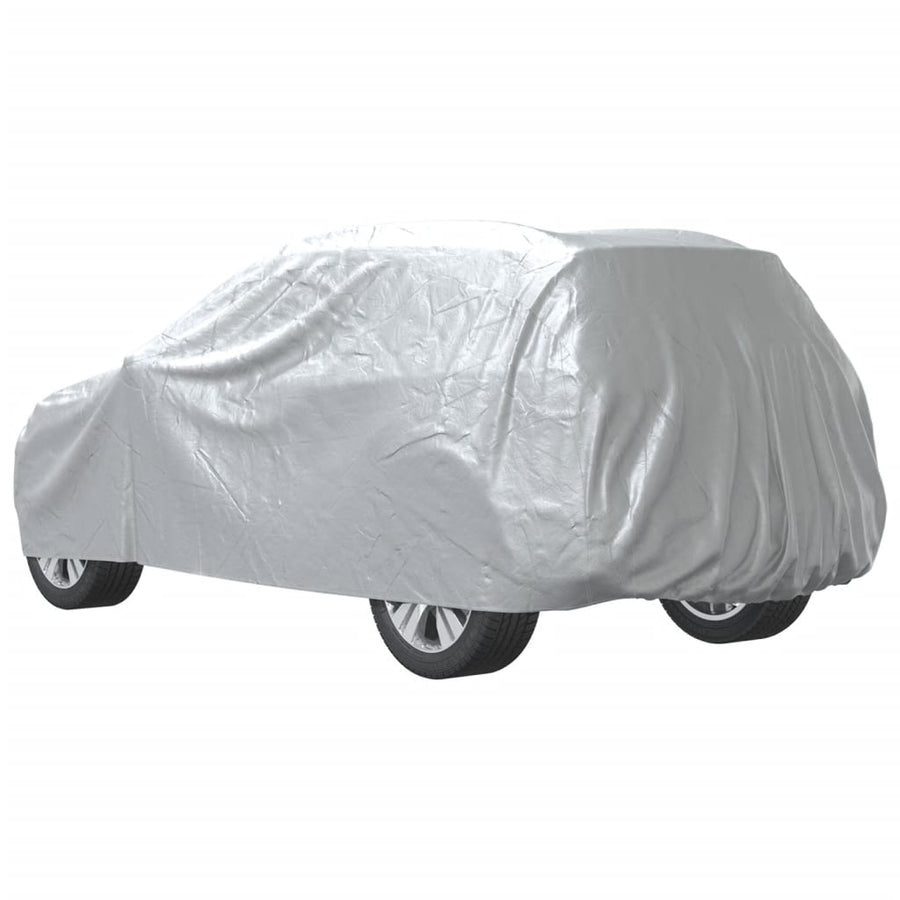 Autohoes voor SUV met gespriemen L volledig PEVA zilverkleurig