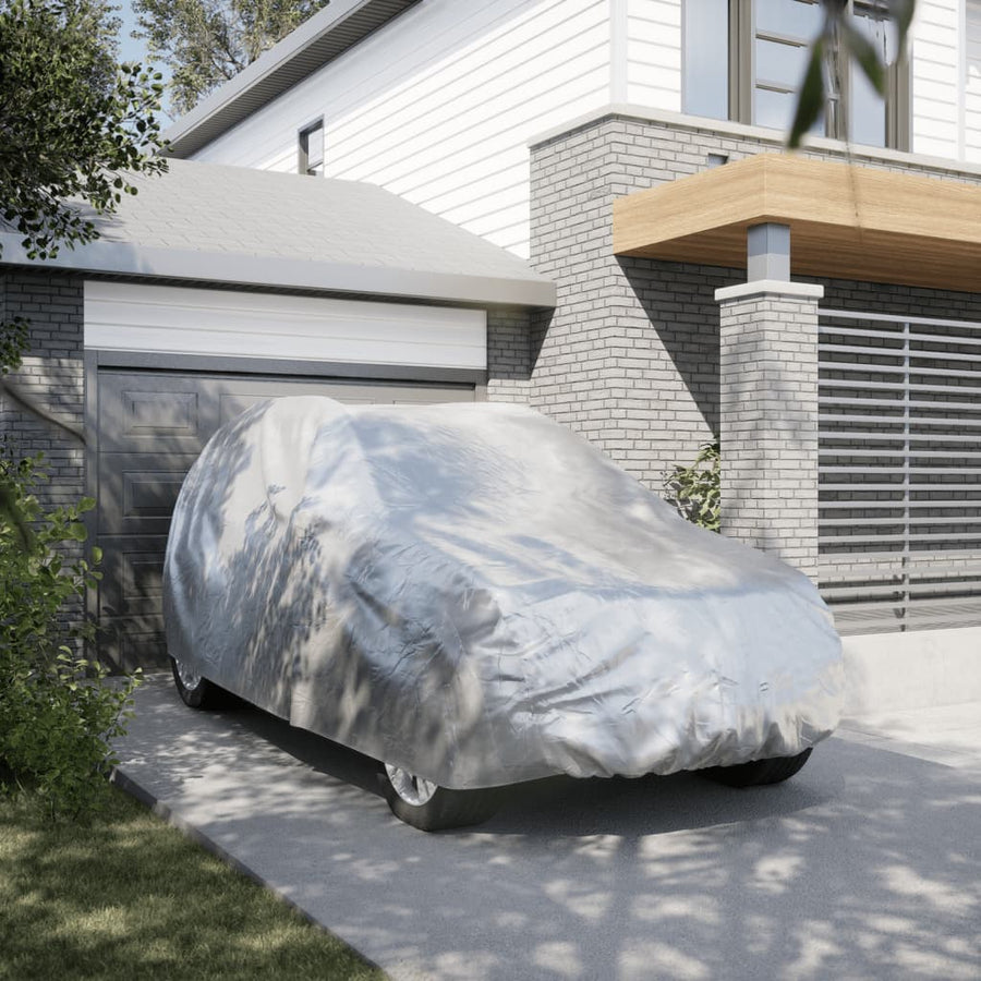 Autohoes voor SUV met gespriemen XL volledig PEVA zilverkleurig
