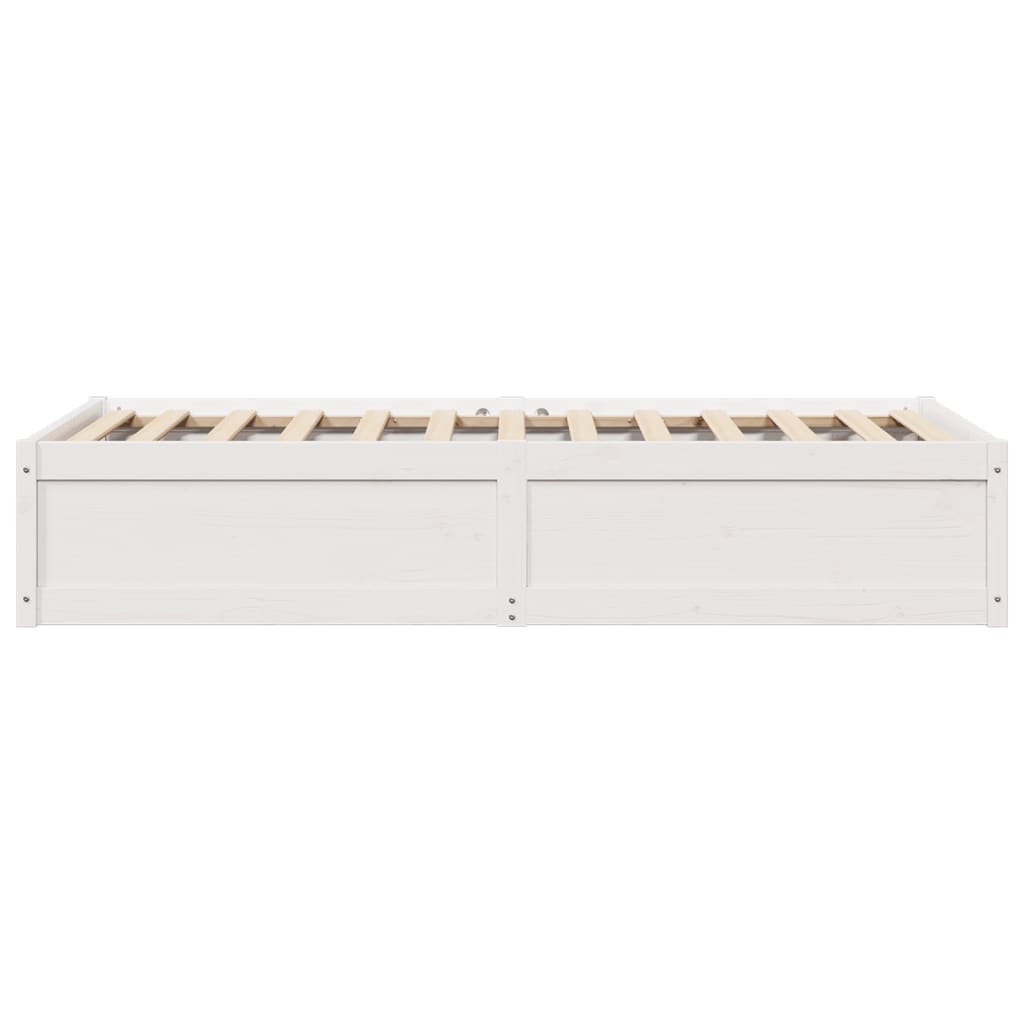 Bedframe 90x190 cm massief grenenhout wit