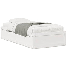 Bedframe 90x190 cm massief grenenhout wit