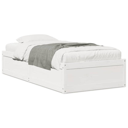 Bedframe 90x190 cm massief grenenhout wit
