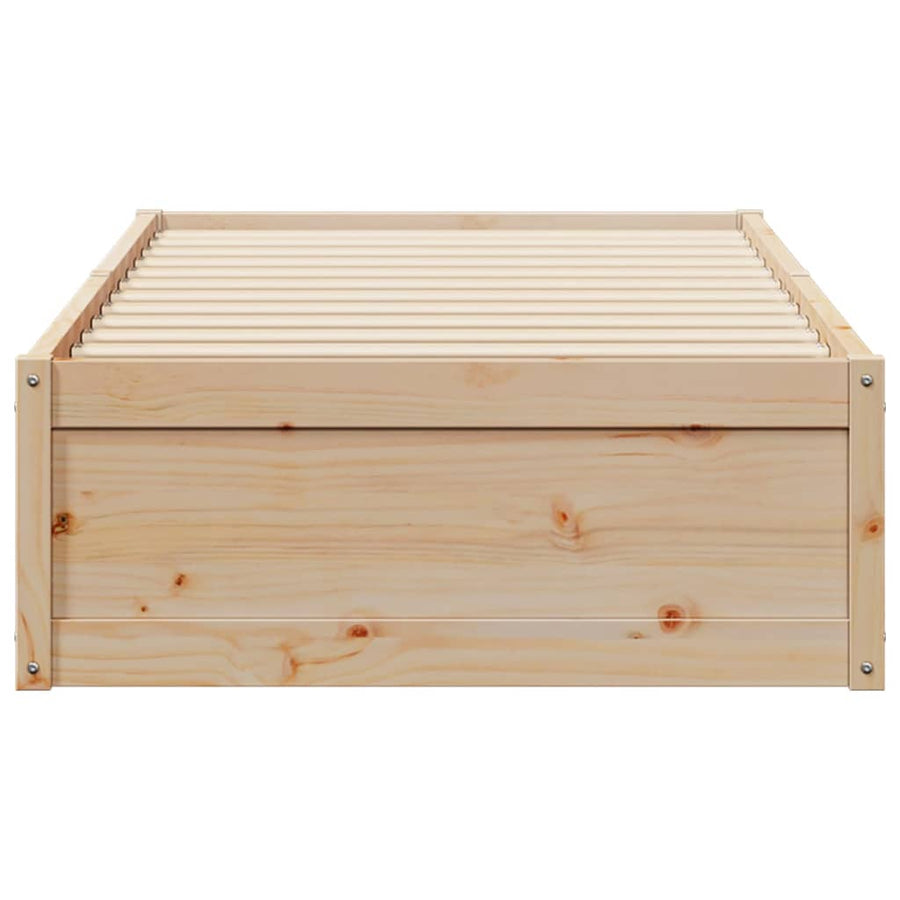 Bedframe massief grenenhout 75x190 cm